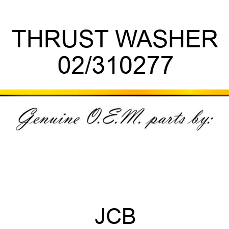 THRUST WASHER 02/310277