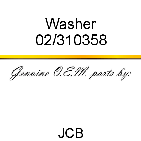 Washer 02/310358