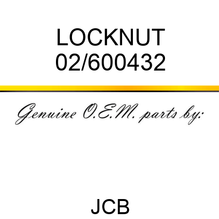 LOCKNUT 02/600432