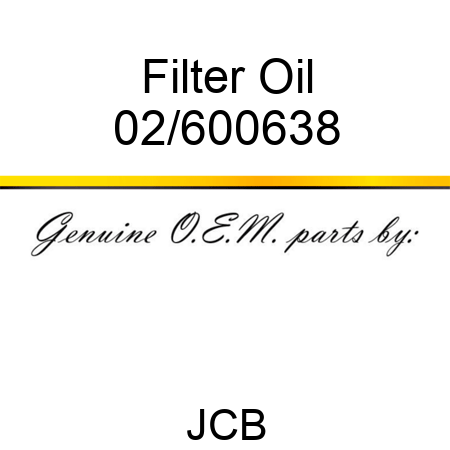 Filter Oil 02/600638