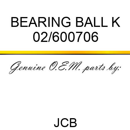 BEARING BALL K 02/600706