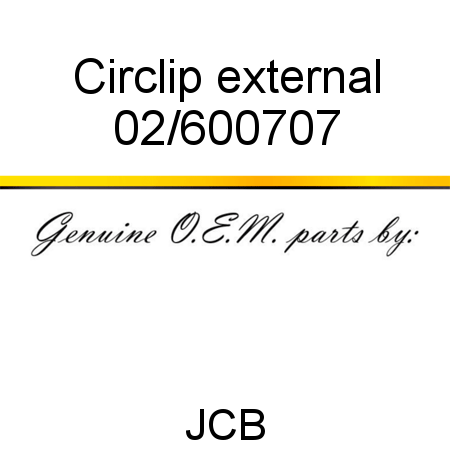 Circlip, external 02/600707