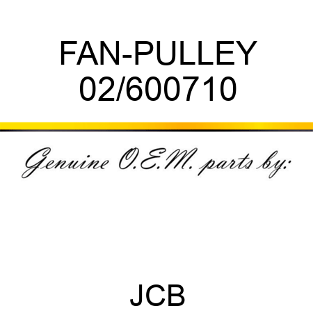 FAN-PULLEY 02/600710