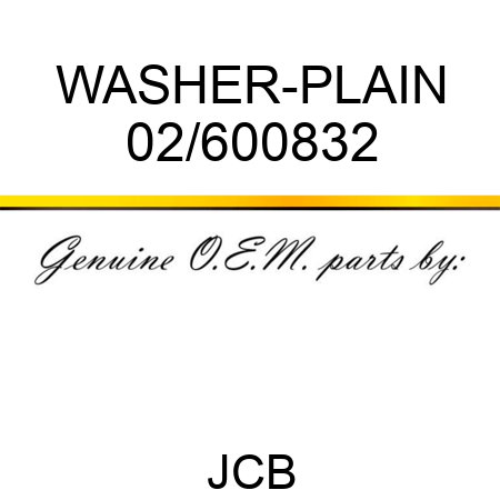 WASHER-PLAIN 02/600832