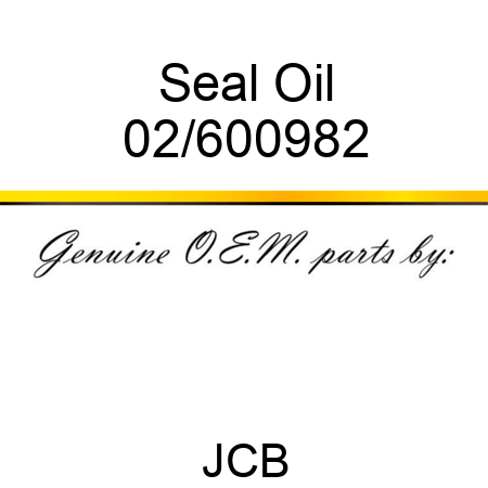 Seal Oil 02/600982