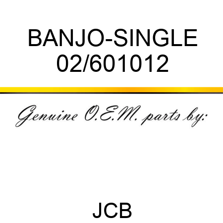 BANJO-SINGLE 02/601012