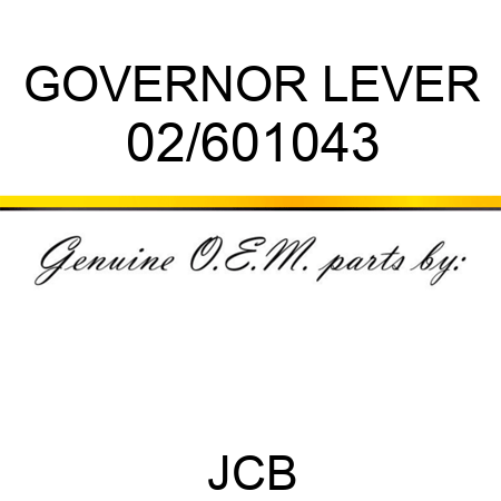 GOVERNOR LEVER 02/601043