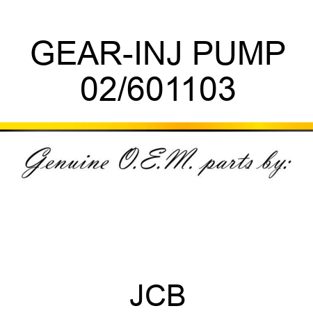 GEAR-INJ PUMP 02/601103