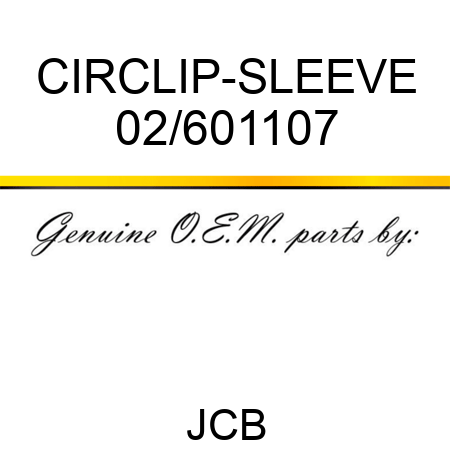 CIRCLIP-SLEEVE 02/601107