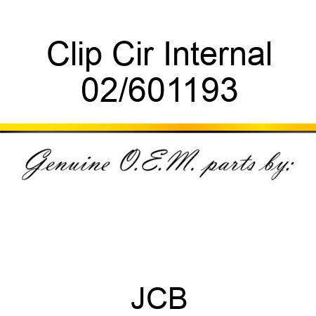 Clip Cir, Internal 02/601193