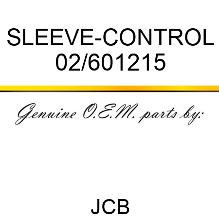 SLEEVE-CONTROL 02/601215