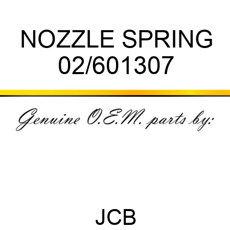 NOZZLE SPRING 02/601307