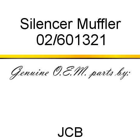 Silencer, Muffler 02/601321