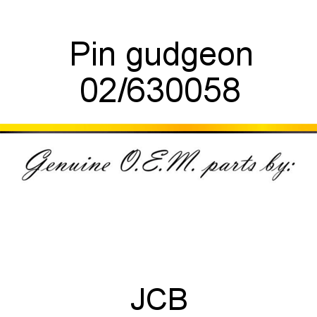 Pin, gudgeon 02/630058