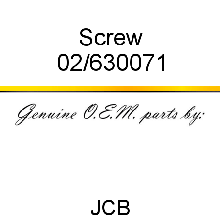 Screw 02/630071