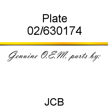Plate 02/630174