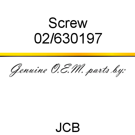 Screw 02/630197