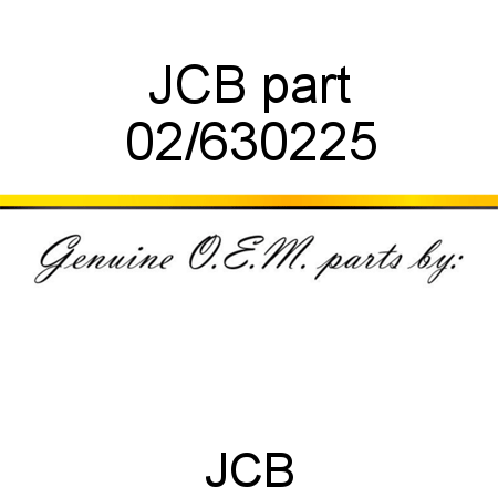 JCB part 02/630225