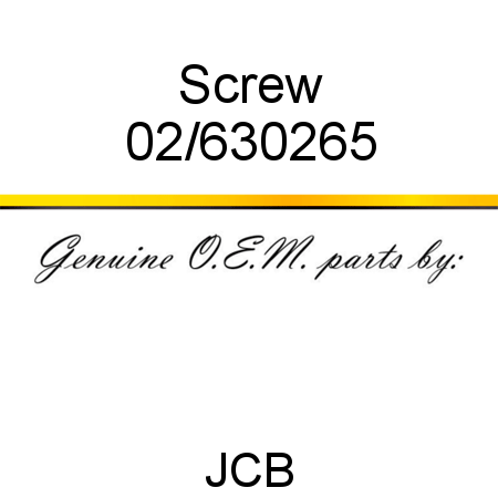 Screw 02/630265