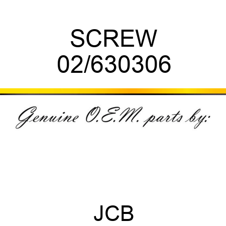 SCREW 02/630306