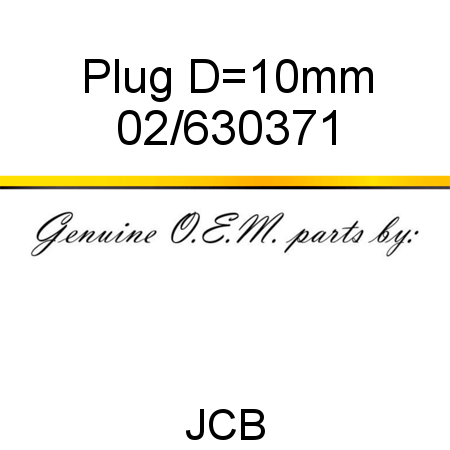 Plug, D=10mm 02/630371