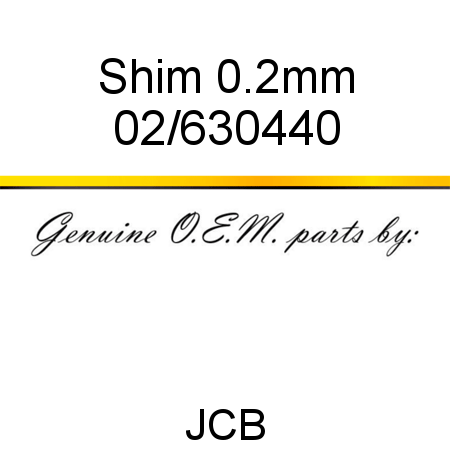 Shim, 0.2mm 02/630440
