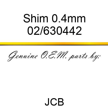 Shim 0.4mm 02/630442