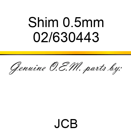 Shim 0.5mm 02/630443