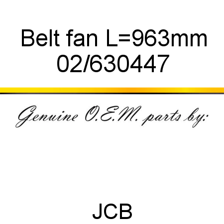 Belt, fan, L=963mm 02/630447