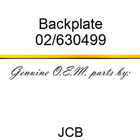 Backplate 02/630499