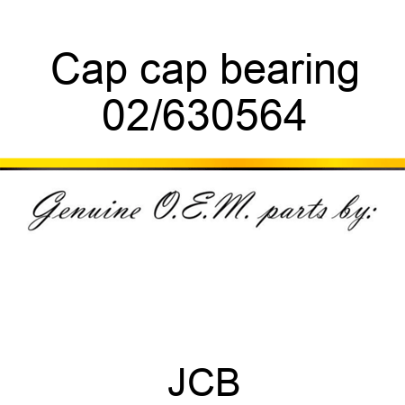 Cap cap bearing 02/630564