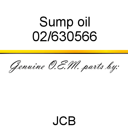 Sump oil 02/630566