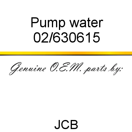 Pump water 02/630615