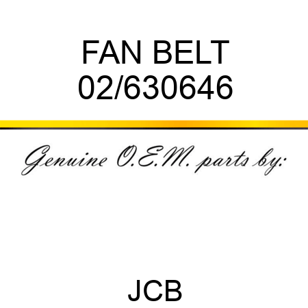 FAN BELT 02/630646