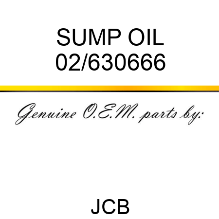 SUMP OIL 02/630666