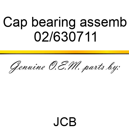 Cap bearing assemb 02/630711