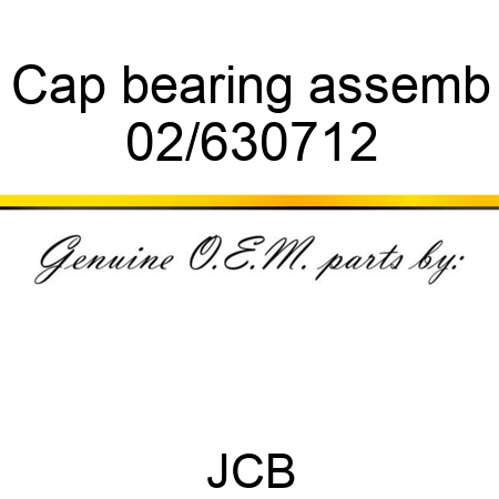 Cap bearing assemb 02/630712