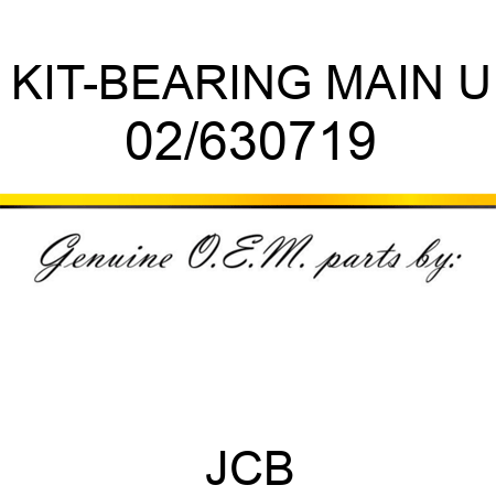 KIT-BEARING MAIN U 02/630719