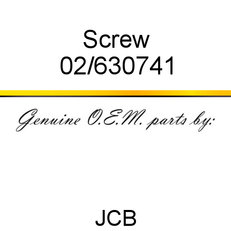 Screw 02/630741