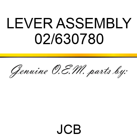 LEVER ASSEMBLY 02/630780