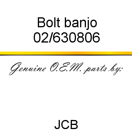 Bolt, banjo 02/630806