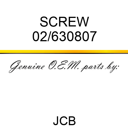 SCREW 02/630807