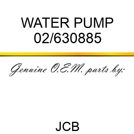 WATER PUMP 02/630885