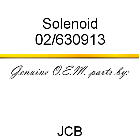 Solenoid 02/630913