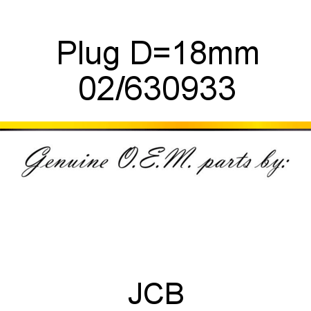 Plug, D=18mm 02/630933