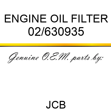 ENGINE OIL FILTER 02/630935
