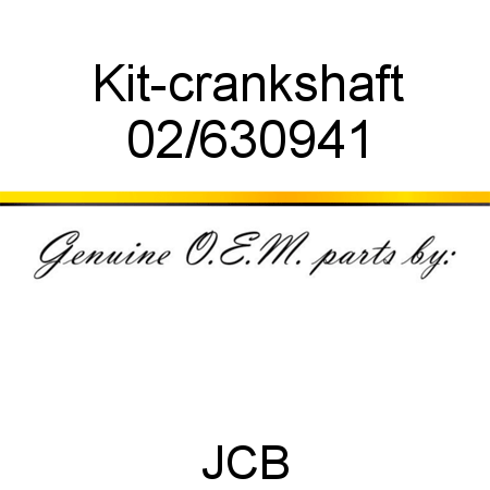 Kit-crankshaft 02/630941