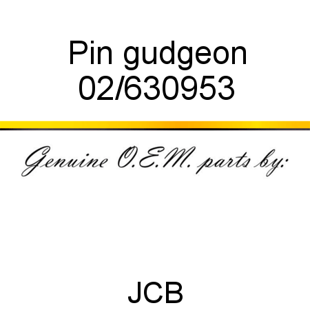 Pin, gudgeon 02/630953