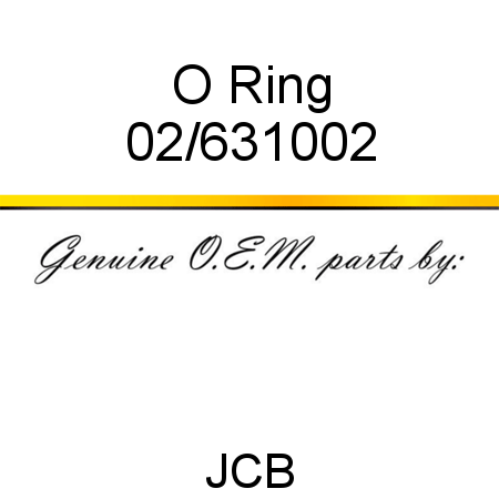 O Ring 02/631002