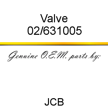 Valve 02/631005